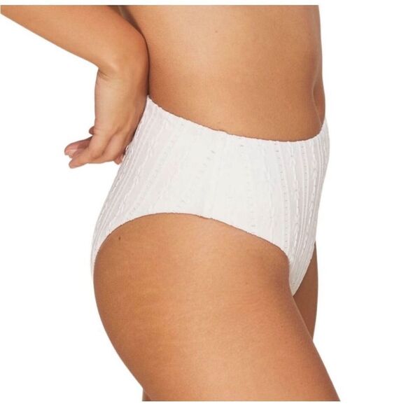 Andie Swim The 90s High Waisted Bottom in Coconut NWT Size Medium - Picture 2 of 6